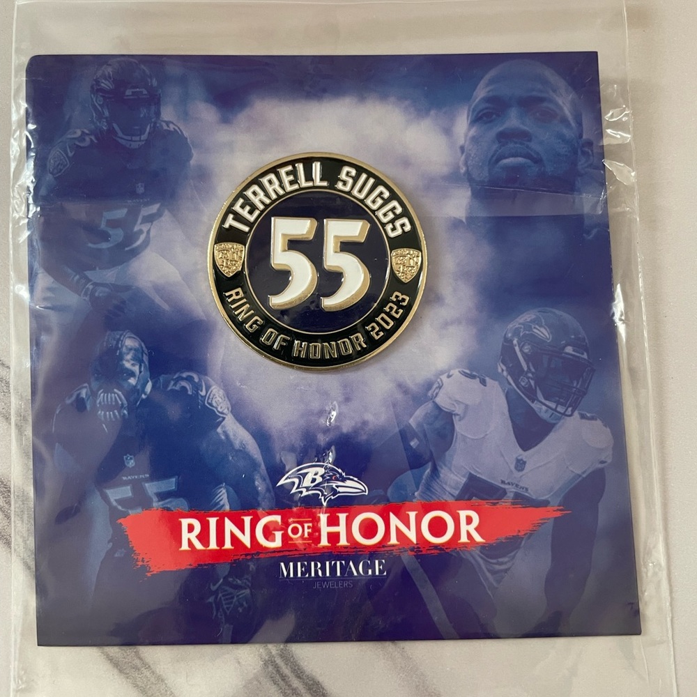 Terrell Suggs - Ravens Ring of Honor commemorative pin